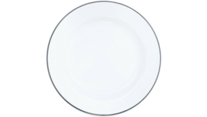 Enamelware Grey Trim Salad Plate 8" (Pack of 10) rental New York, NY