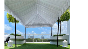 Draping for Frame Tent 10 x 20 rental Miami-Ft. Lauderdale, FL