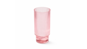 Malibu Ribbed Highball 13.5 oz. - Blush rental New York, NY