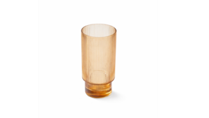 Malibu Ribbed Highball 13.5 oz. - Amber rental New York, NY
