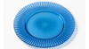 Ribbed Glass Charger Blue 13" rental in New York, NY
