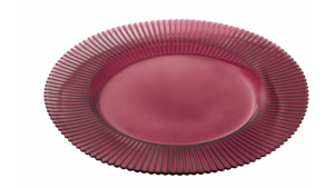 Ribbed Glass Charger Plum 13" rental in New York, NY