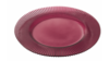 Ribbed Glass Charger Plum 13" rental in New York, NY
