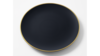 Glass Charger Willow Black with Gold Rim 13" rental in New York, NY
