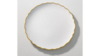 Glass Charger Silver Cedar with Gold Rim 13" rental in New York, NY