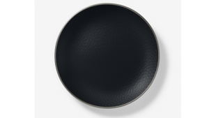 Glass Charger Maple Black with Silver Rim 13" rental New York, NY