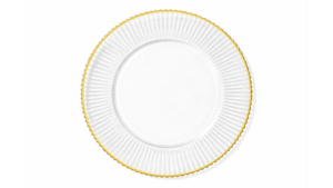 Glass Charger Melody with Gold Rim 13" rental New York, NY