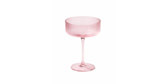 Malibu Ribbed Coupe Champagne 10 oz. - Blush rental New York, NY