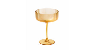 Malibu Ribbed Coupe Champagne 10 oz. - Amber rental New York, NY