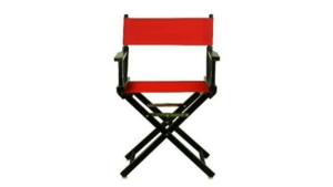 Black Directors Chair Regular - Red Back & Seat... rental New York, NY