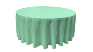 Polyester Linen Round 132" Light Green rental Miami-Ft. Lauderdale, FL