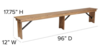 Antique Natural Pine Folding Farm Bench with 3 ... rental in New York, NY