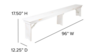 Antique White Pine Folding Farm Bench with 3 Le... rental in New York, NY