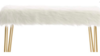 Faux Fur - Rectangular Bench White w/ Gold Legs rental in Miami-Ft. Lauderdale, FL