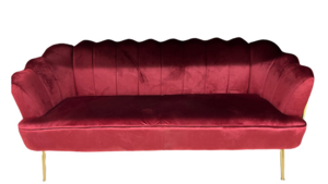 Lounge - Red Velvet Sofa rental Miami-Ft. Lauderdale, FL