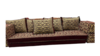 Moroccan Low Burgundy and Gold Sofa rental in Miami-Ft. Lauderdale, FL