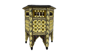 Moroccan Small Table Black and Yellow rental Miami-Ft. Lauderdale, FL