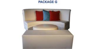 Lounge - Package G (1 High Back curved Sofa, 1 ... rental Miami-Ft. Lauderdale, FL