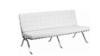 White Leather Sofa with Curved Legs (Hercules) rental in Miami-Ft. Lauderdale, FL
