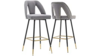Lemare Velvet Stool - Gray rental in Miami-Ft. Lauderdale, FL