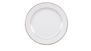 Plate - White Gold Rim Round Dinner 10” rental Miami-Ft. Lauderdale, FL