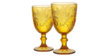 Embossed Glass Goblet Yellow rental in Miami-Ft. Lauderdale, FL