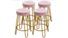 Velvet Round Backless Stool Pink rental in Miami-Ft. Lauderdale, FL