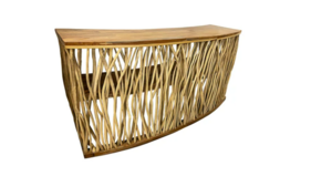 Teak Bamboo Bar Natural Wood rental Miami-Ft. Lauderdale, FL