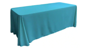 Polyester Linen 90x132"- Turquoise rental Miami-Ft. Lauderdale, FL