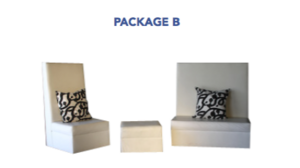 Lounge - Package B (1 Flat High back Chair, 1 F... rental Miami-Ft. Lauderdale, FL