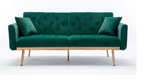 Convertible Futon Couch Velvet - Green rental Miami-Ft. Lauderdale, FL