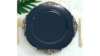 Charger - Navy Blue Round Leaf Embossed Gold Ri... rental in Miami-Ft. Lauderdale, FL