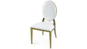 Stainless Steel Alexa Chair - "O" Gold White Ve... rental Miami-Ft. Lauderdale, FL