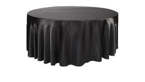Satin Linen 132"- Black rental Miami-Ft. Lauderdale, FL