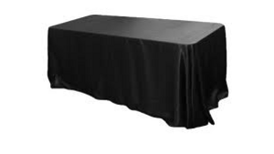 Satin Linen 90x 156"- Black rental Miami-Ft. Lauderdale, FL