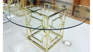 Specialty Dining Table - Barbosa w/ Glass Top 48" rental Miami-Ft. Lauderdale, FL