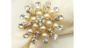 Pearl Rhinestone with Pearl Napkin Ring Holder ... rental Miami-Ft. Lauderdale, FL