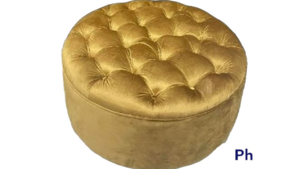 Lounge - Gold Round Ottoman Velvet rental Miami-Ft. Lauderdale, FL
