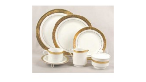 Plate - White Gold Rim Round Dinner Majestic rental Miami-Ft. Lauderdale, FL