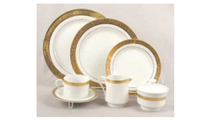 Plate - White Gold Rim Round Salad Majestic rental Miami-Ft. Lauderdale, FL
