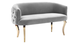 Furniture - Adina Grey Loveseat Velvet with Gol... rental Miami-Ft. Lauderdale, FL