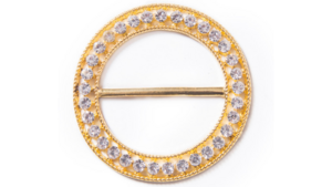 Napkin - Ring Diamond Circle Buckle - Gold rental Miami-Ft. Lauderdale, FL