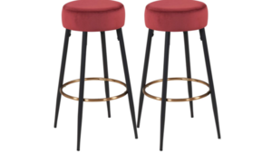 Velvet Round Backless Stool Rusted Red rental Miami-Ft. Lauderdale, FL