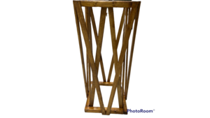 Wood High Table with Crystal Top - Round 36" rental Miami-Ft. Lauderdale, FL