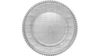 Cross Stich Glass Beaded Rim Charger - Silver rental in Miami-Ft. Lauderdale, FL
