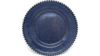 Cross Stich Glass Beaded Rim Charger - Navy Blue rental in Miami-Ft. Lauderdale, FL
