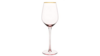 Glassware - Gold Rimmed Pink Tinted Water Glass rental in Miami-Ft. Lauderdale, FL