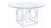Evianna Dinning Table Base - Glass Top 60" Silver rental in Miami-Ft. Lauderdale, FL