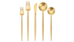 Flatware - Dessert Spoon Gold Cutipol rental Miami-Ft. Lauderdale, FL