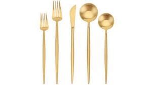 Flatware - Spoon Cream Gold Cutipol rental Miami-Ft. Lauderdale, FL